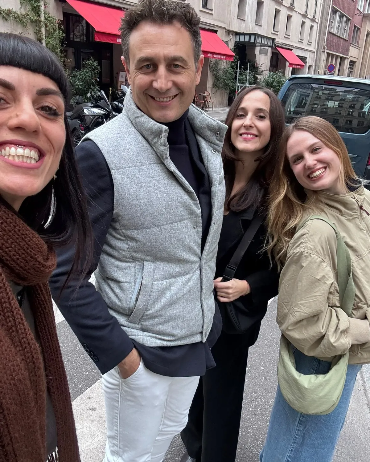 Francesca Colangelo, Enrico Ariotti, Giulia Mancuso and Margherita Spangaro of nCore HR on a street in Paris